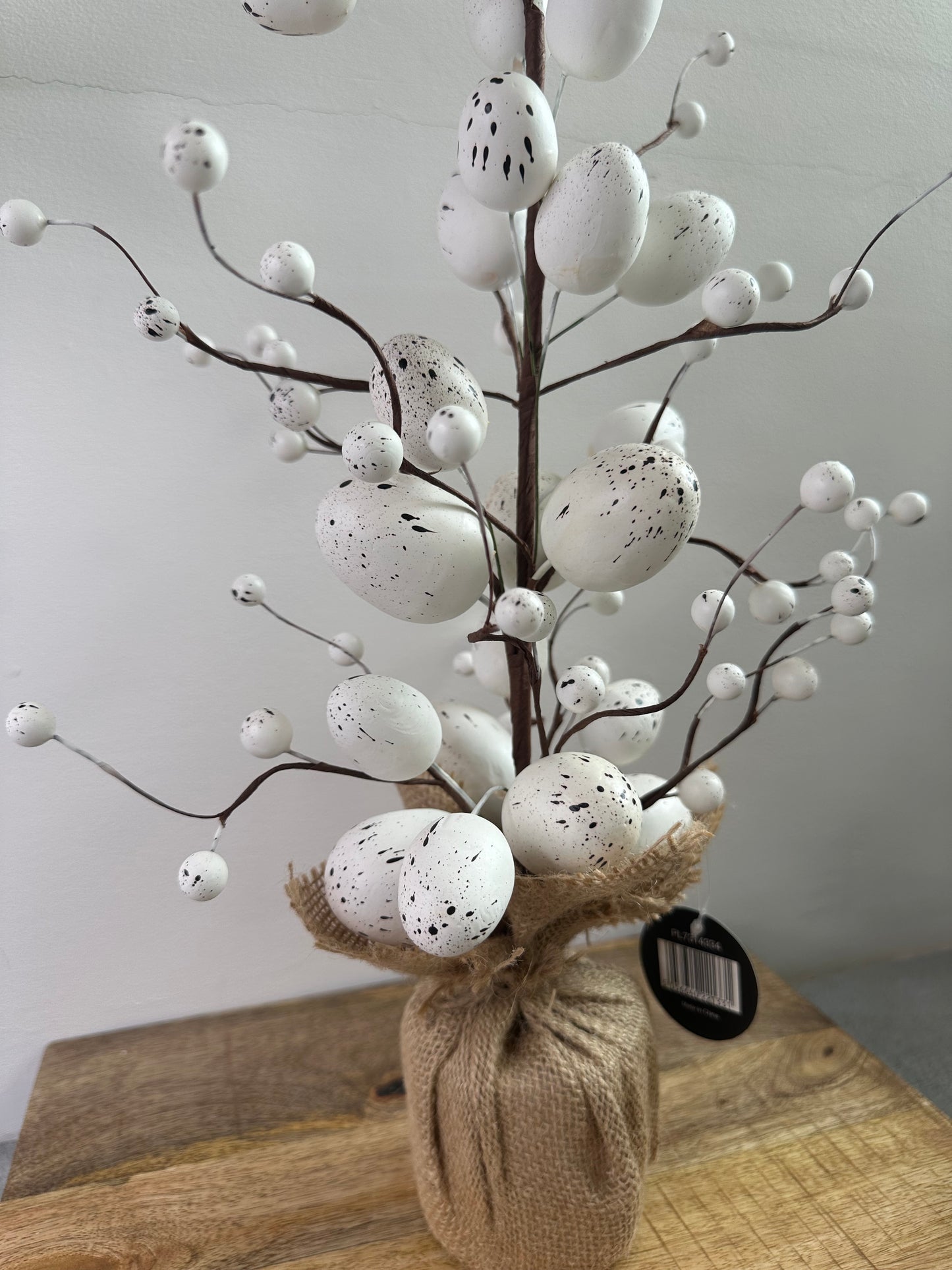WHITE EASTER EGG TREE, 49CM