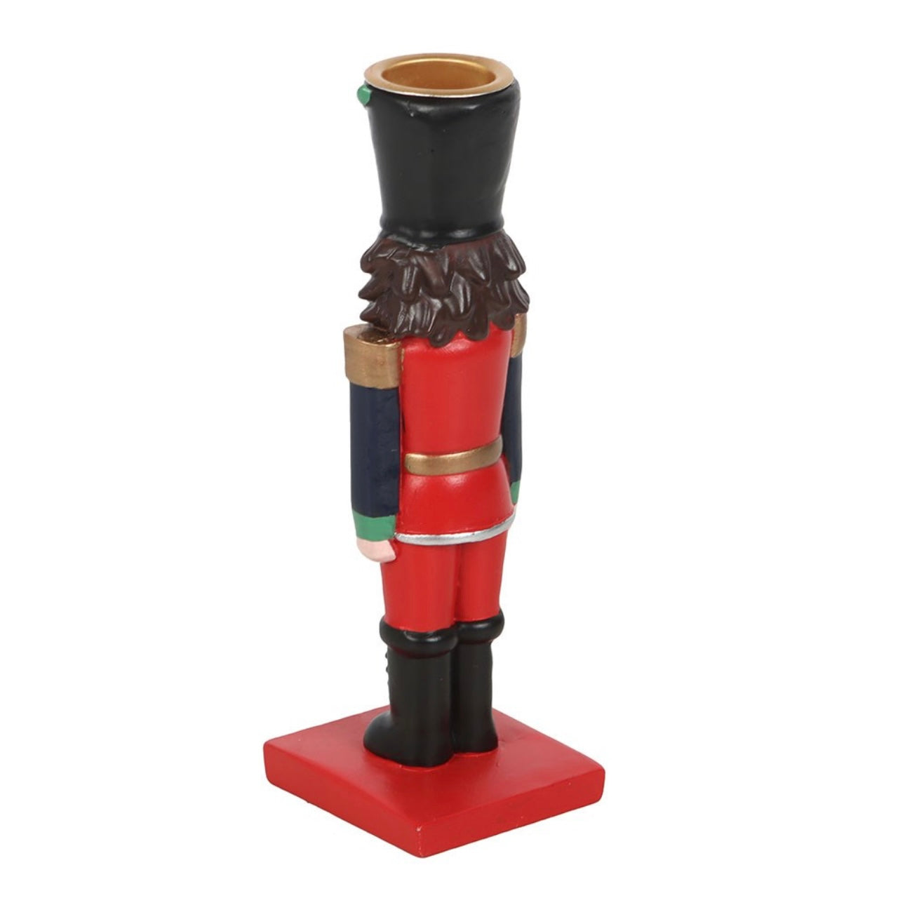 NUTCRACKER TAPER CANDLE HOLDER AND STRIPED CANDLE