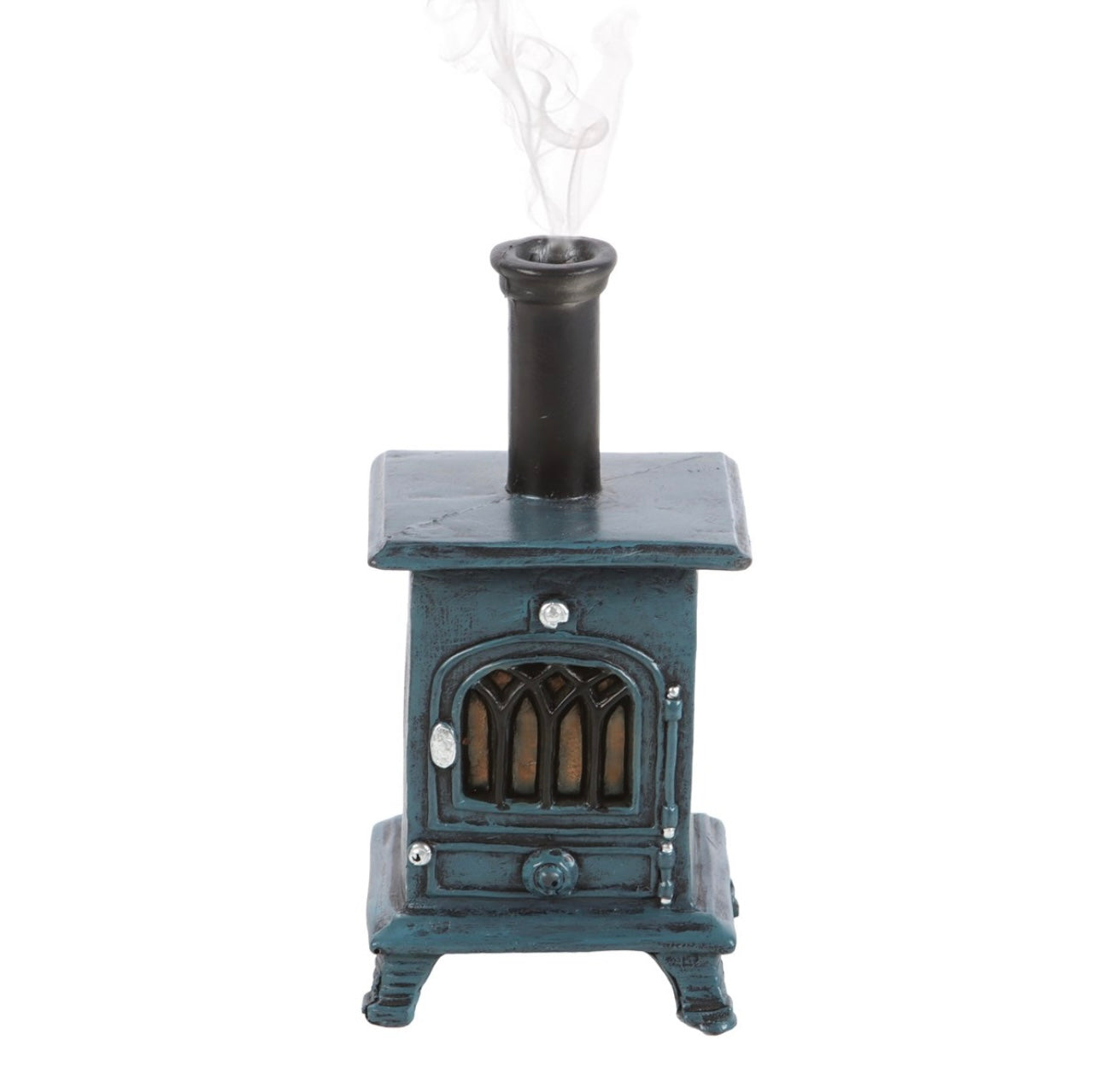 STOVE SHAPED INCENSE CONE BURNER WINTER CHRISTMAS