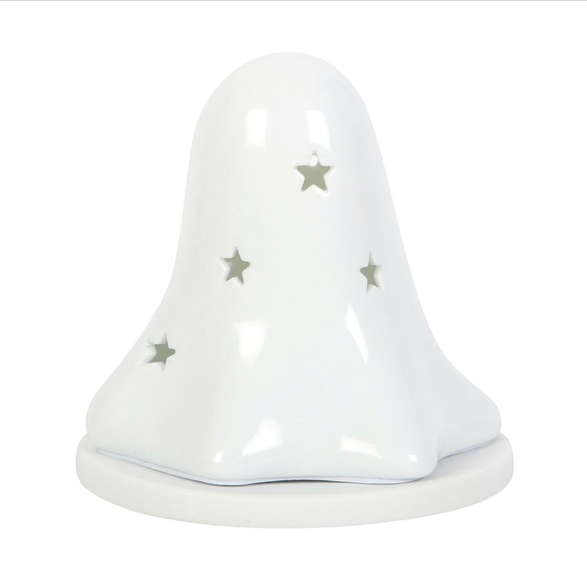 CERAMIC GHOST TEALIGHT AND INCENSE CONE HOLDER