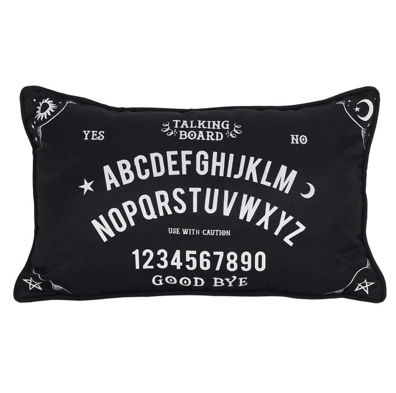 40CM RECTANGULAR BLACK AND WHITE TALKING BOARD CUSHION