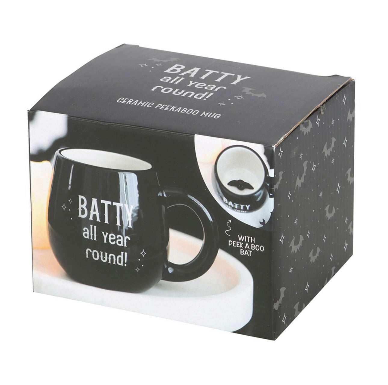 BATTY ALL YEAR ROUND ROUNDED PEEKABOO MUG
