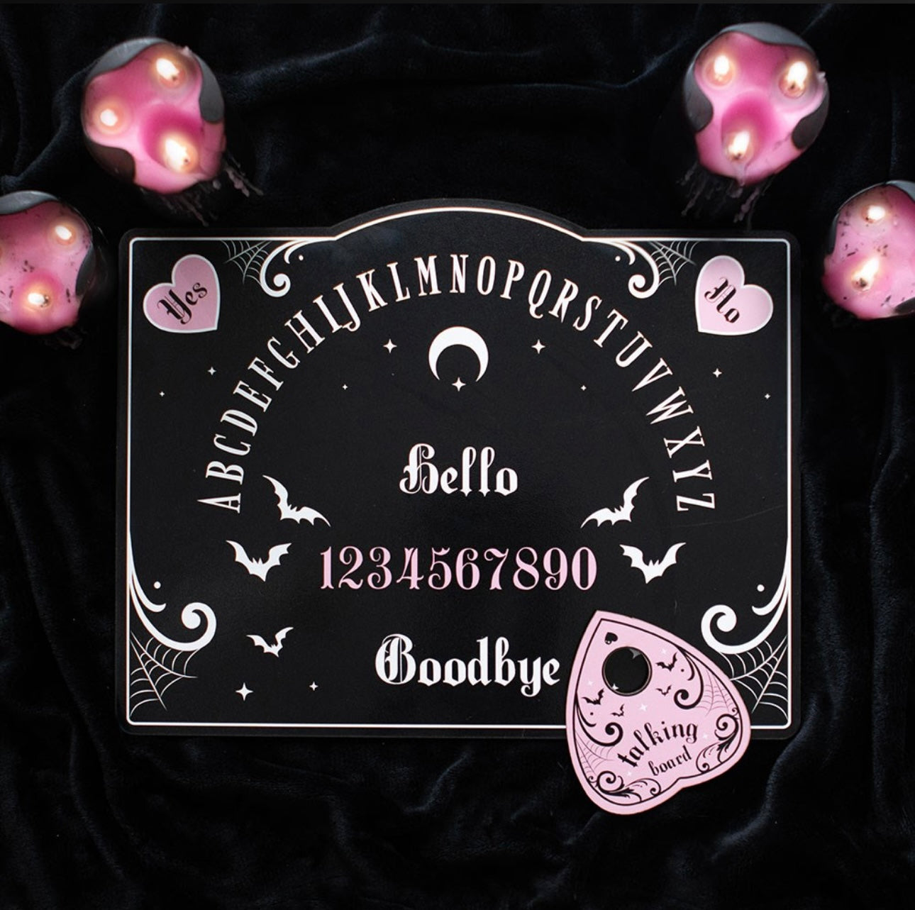 PINK AND BLACK TALKING BOARD OUIJA BOARD