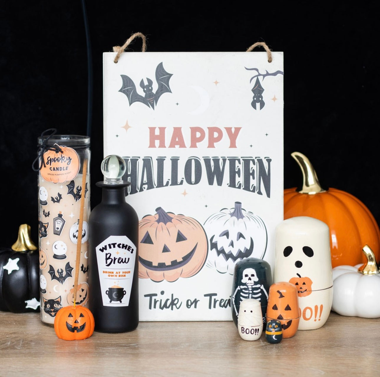 CUTE ORANGE PUMPKIN INCENSE STICK HOLDER