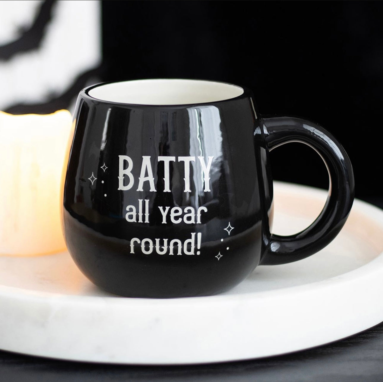 BATTY ALL YEAR ROUND ROUNDED PEEKABOO MUG