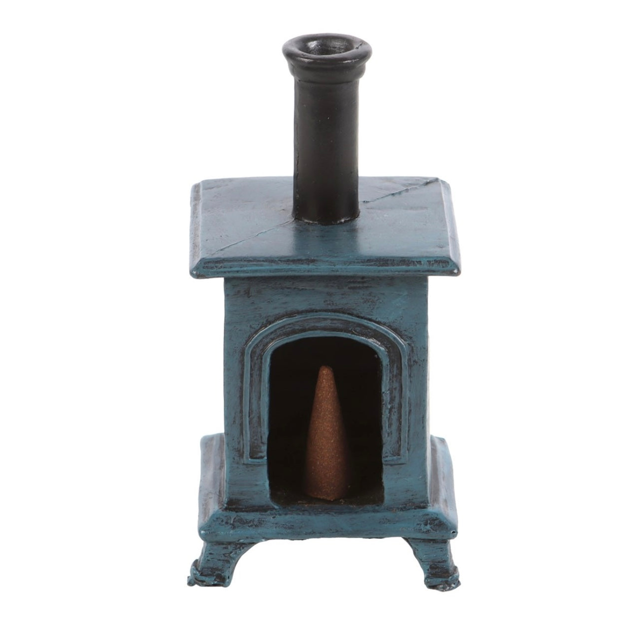 STOVE SHAPED INCENSE CONE BURNER WINTER CHRISTMAS