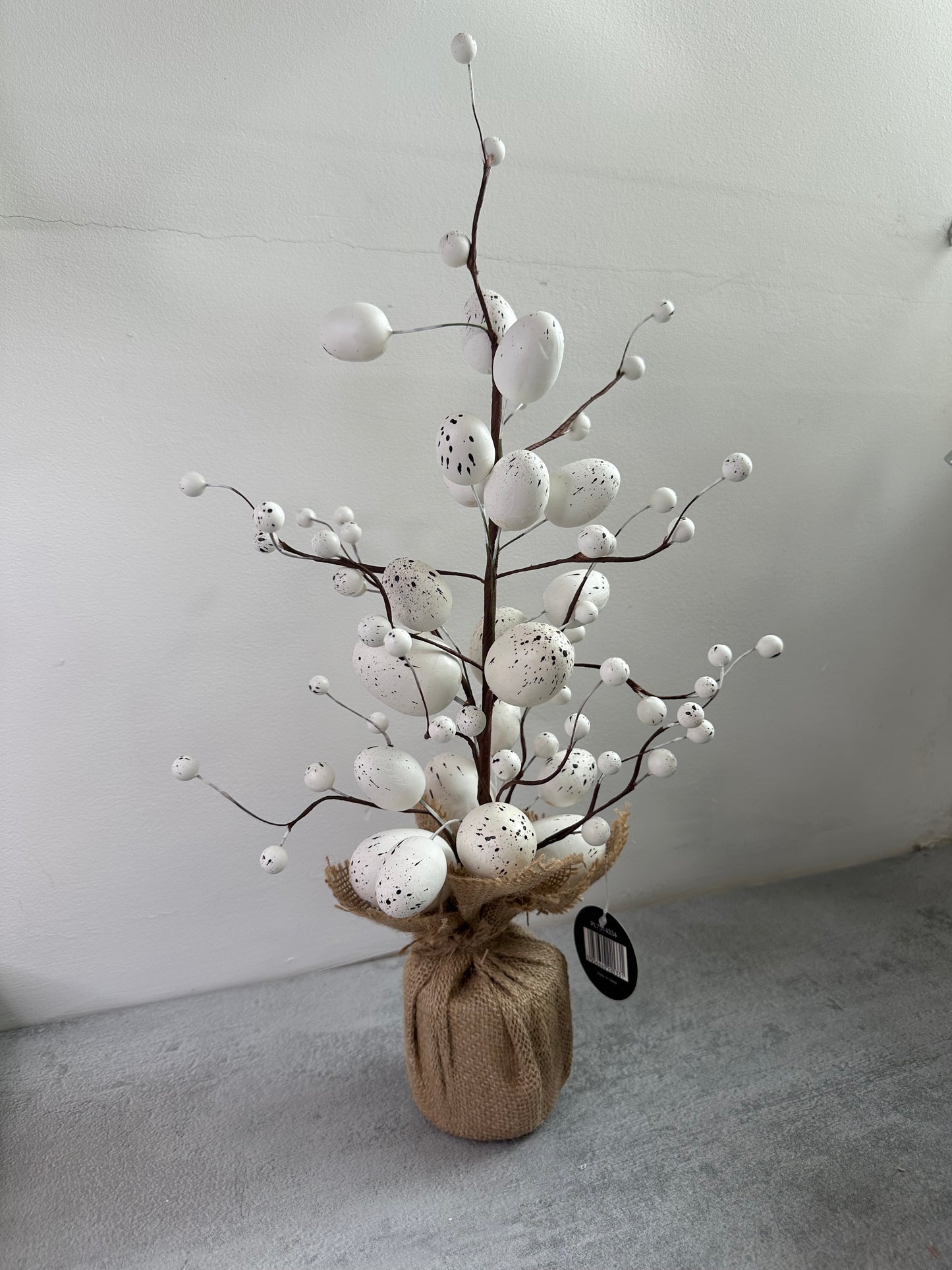 WHITE EASTER EGG TREE, 49CM