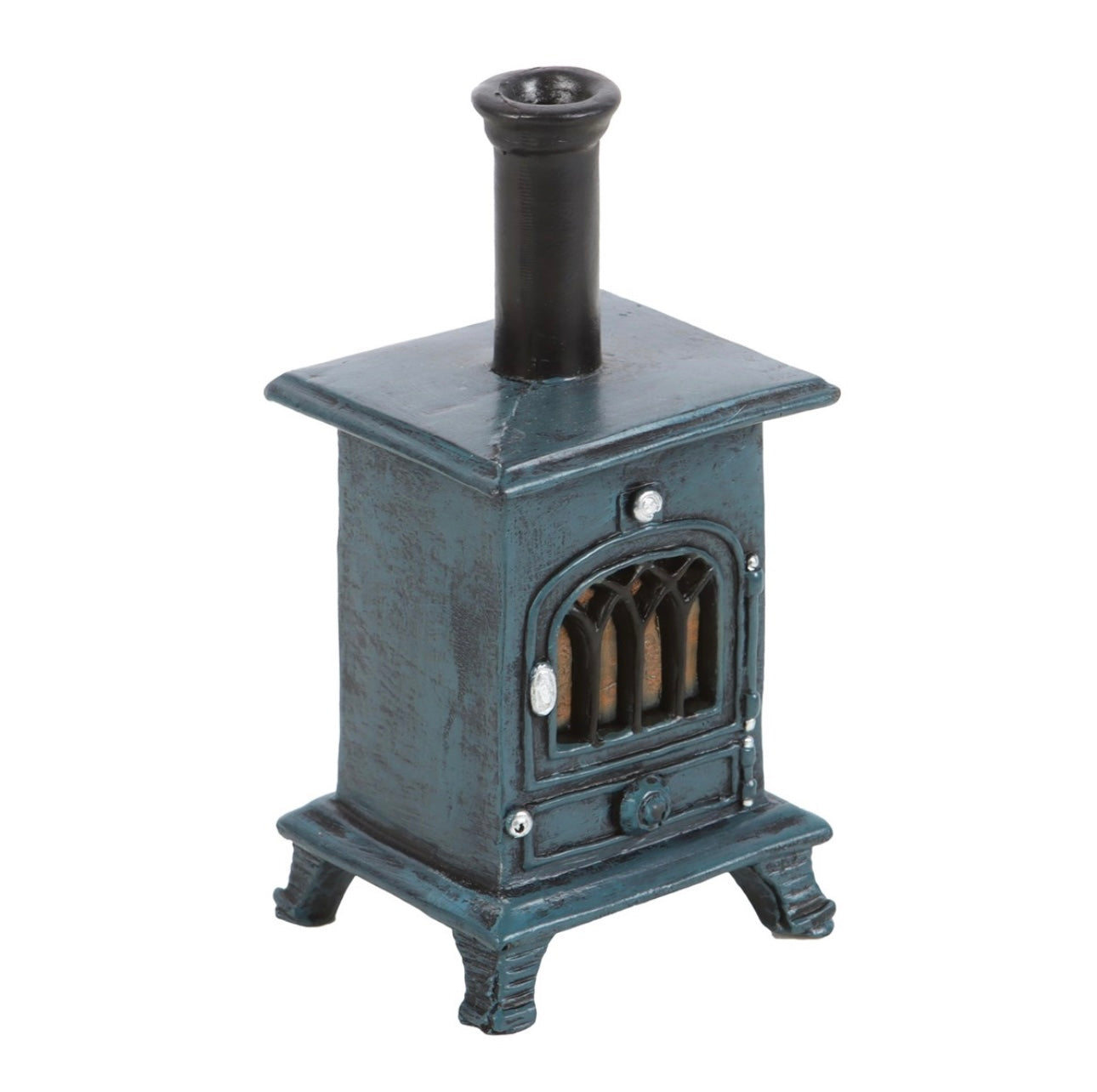STOVE SHAPED INCENSE CONE BURNER WINTER CHRISTMAS