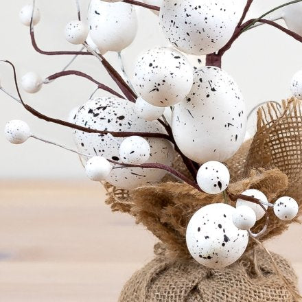 WHITE EASTER EGG TREE, 49CM