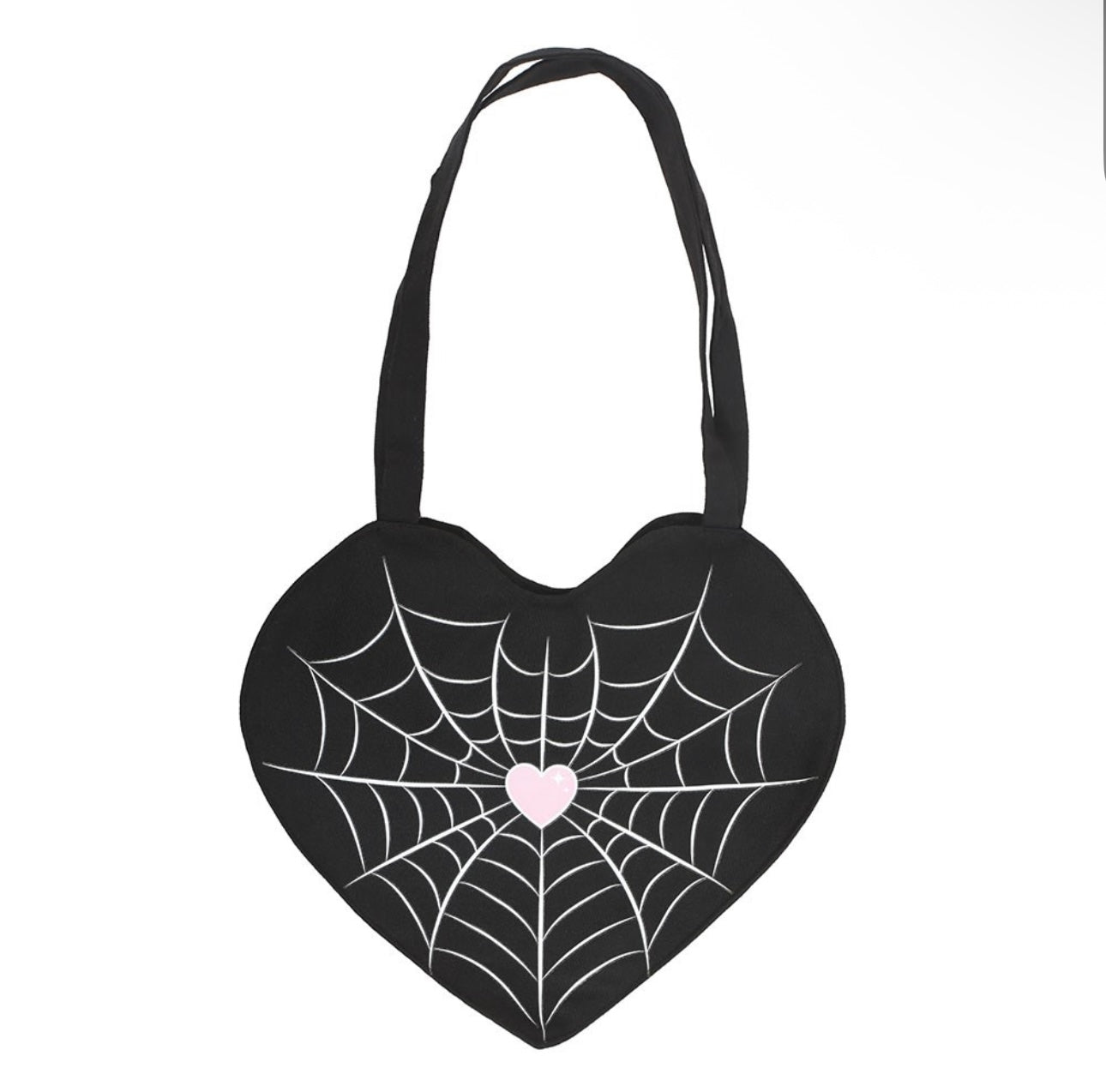 SPIDERWEB HEART TOTE BAG