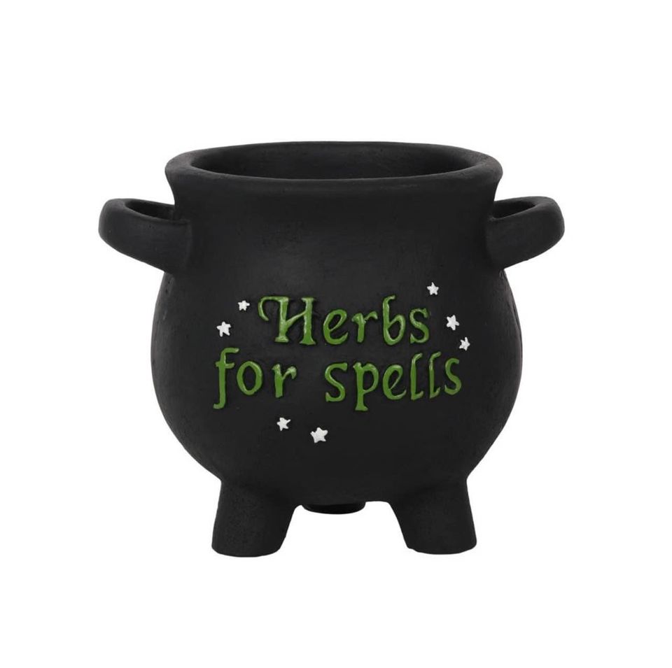2 Resin Cauldron Shaped Plant/Herb Pots (Halloween)