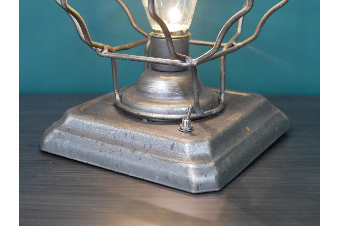Industrial Rustic Cage Light/Lamp Battery Operated