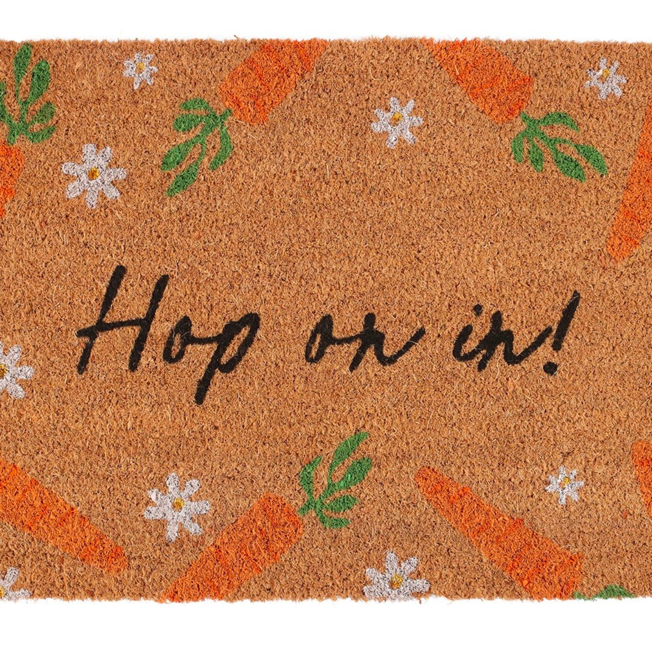 NATURAL HOP ON IN EASTER DOORMAT