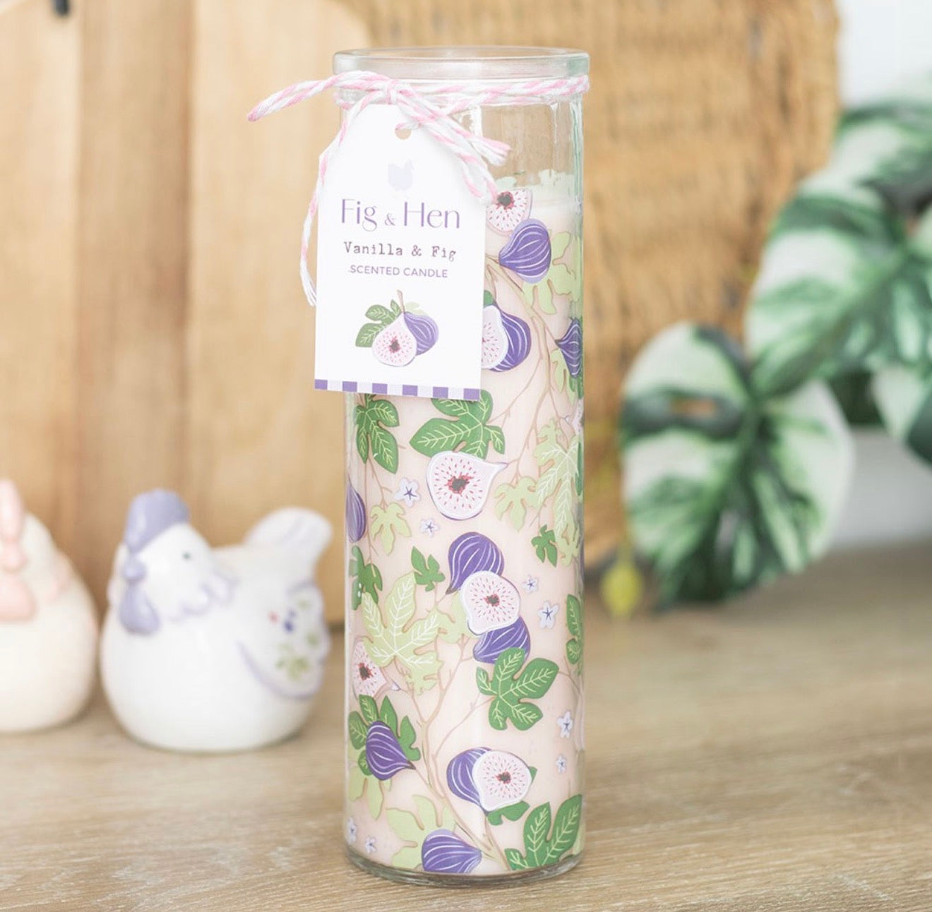 FIG TREE PRINT VANILLA & FIG TUBE CANDLE