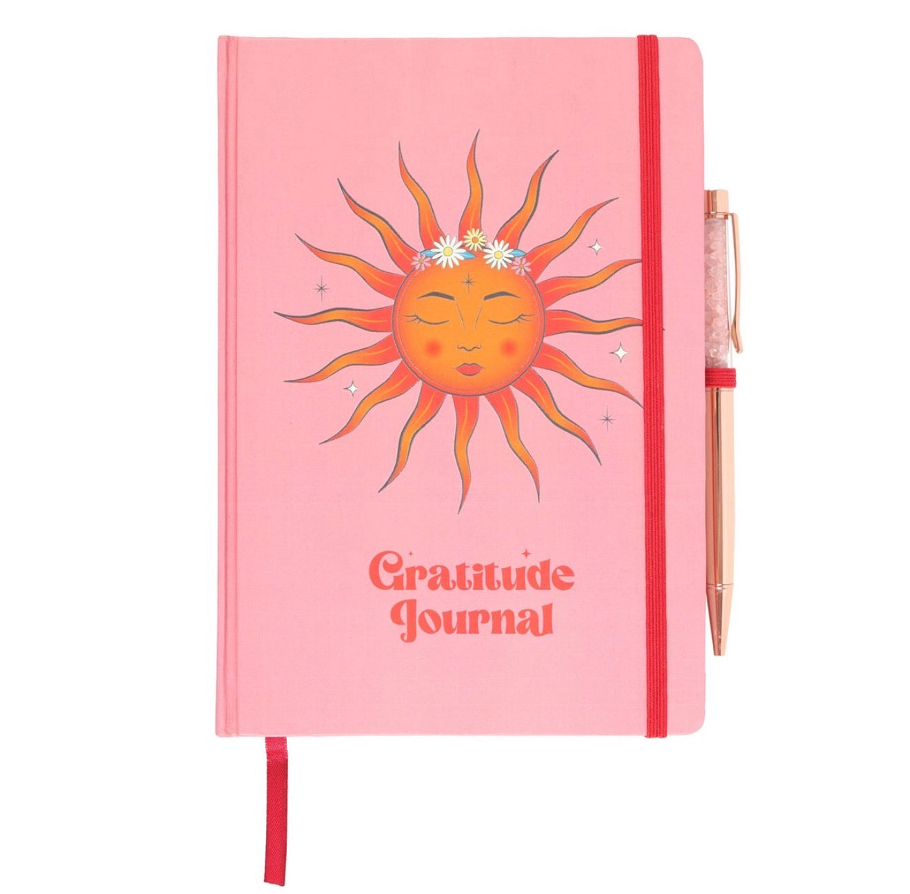 THE SUN GRATITUDE JOURNAL WITH ROSE QUARTZ PEN