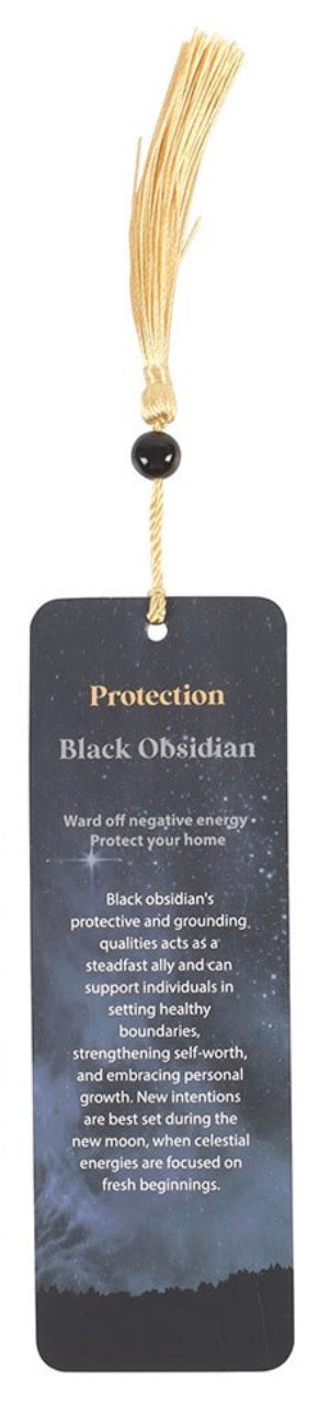 CRYSTAL BOOKMARKS AMETHYST, GREEN ADVENTURINE, BLACK OBSIDIAN & ROSE QUARTZ