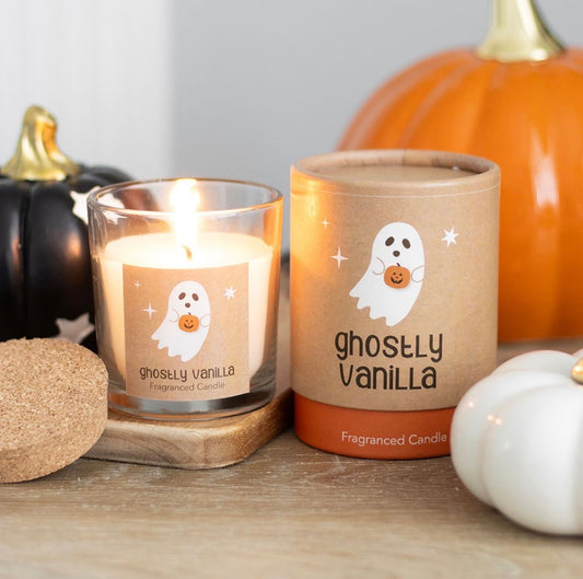 GHOSTLY VANILLA CANDLE SPOOKY HALLOWEEN