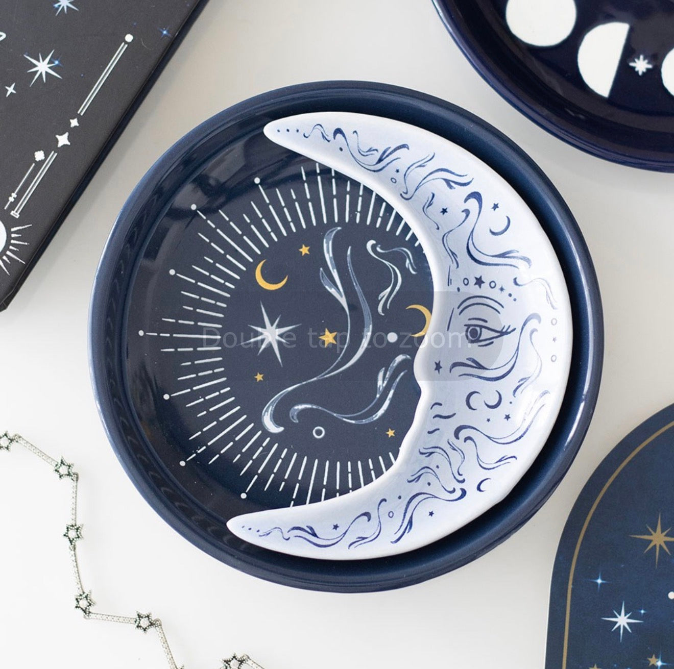 BLUE MOON STACKING TRINKET DISH