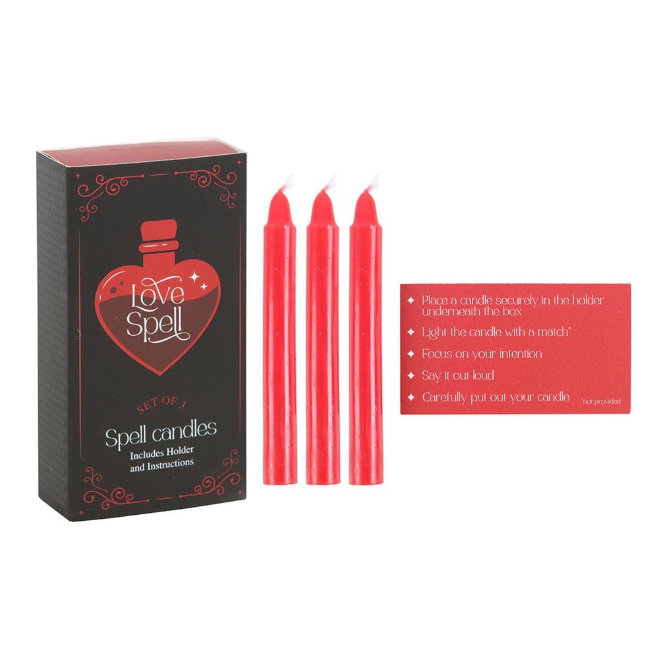 SET OF 3 LOVE SPELL CANDLES IN A BOX