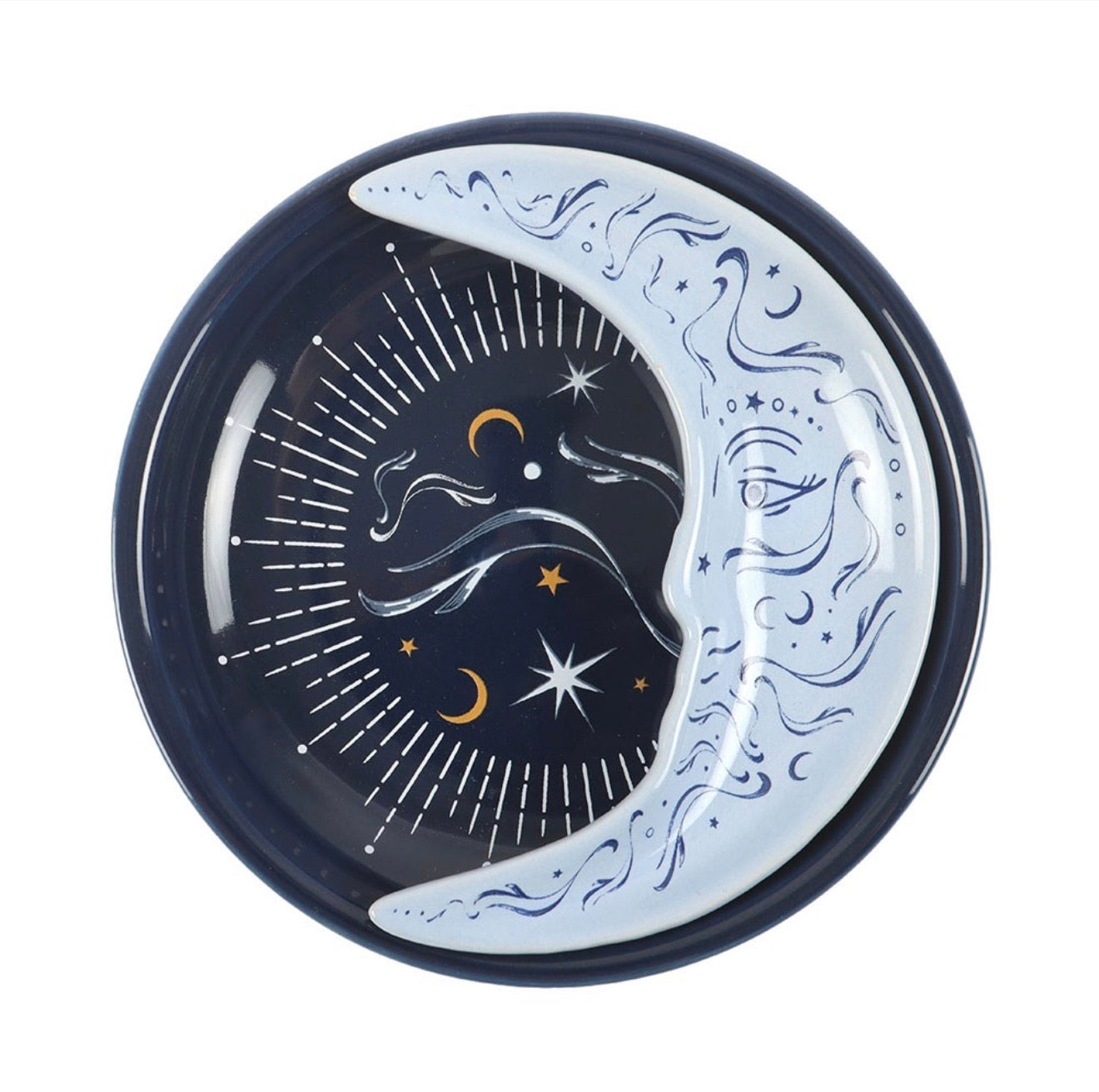 BLUE MOON STACKING TRINKET DISH