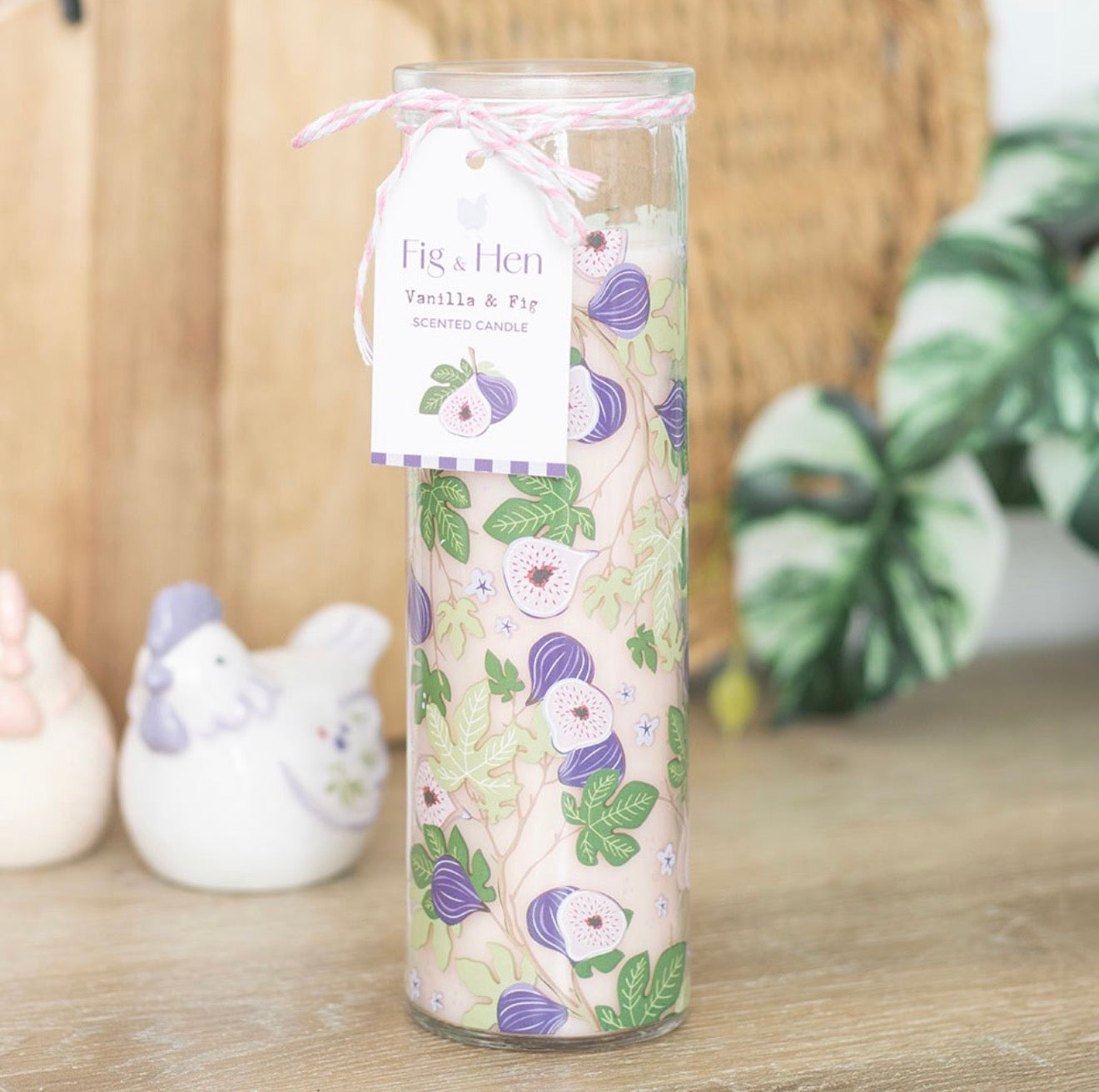 FIG TREE PRINT VANILLA & FIG TUBE CANDLE
