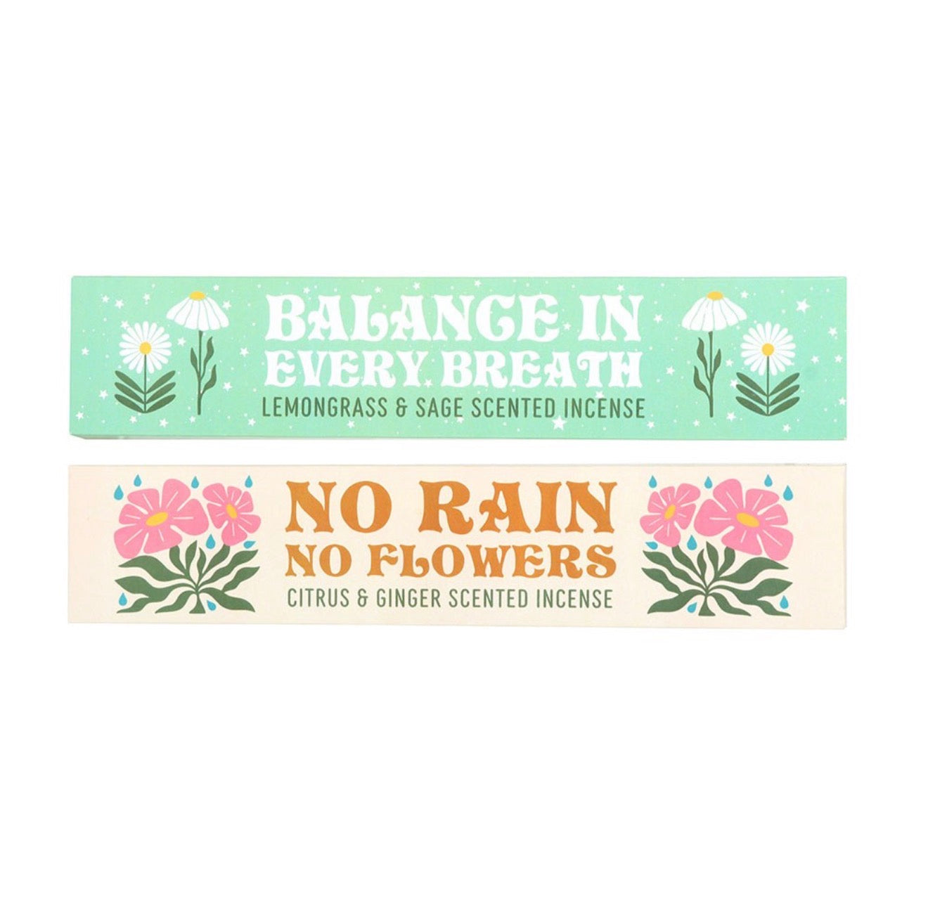 SET OF 2 NO RAIN, NO FLOWERS INCENSE STICK PACKS