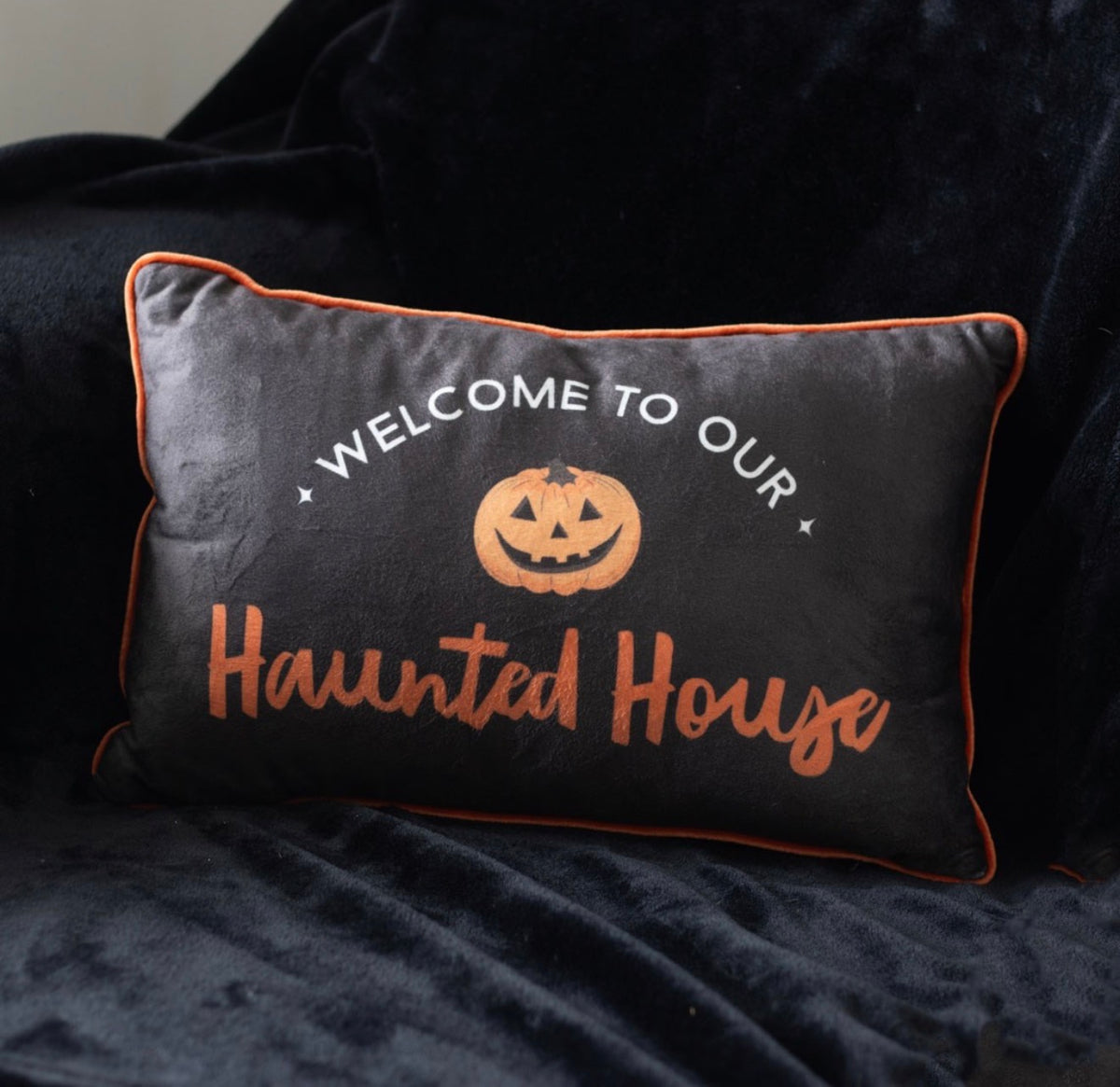 RECTANGULAR HAUNTED HOUSE CUSHION