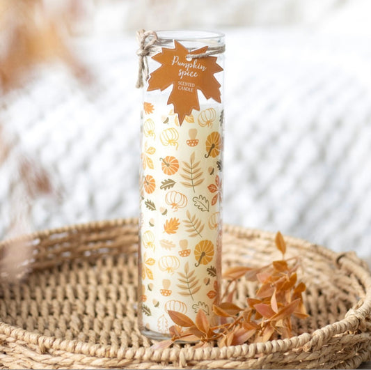 AUTUMN LEAVES PUMPKIN SPICE TUBE CANDLE