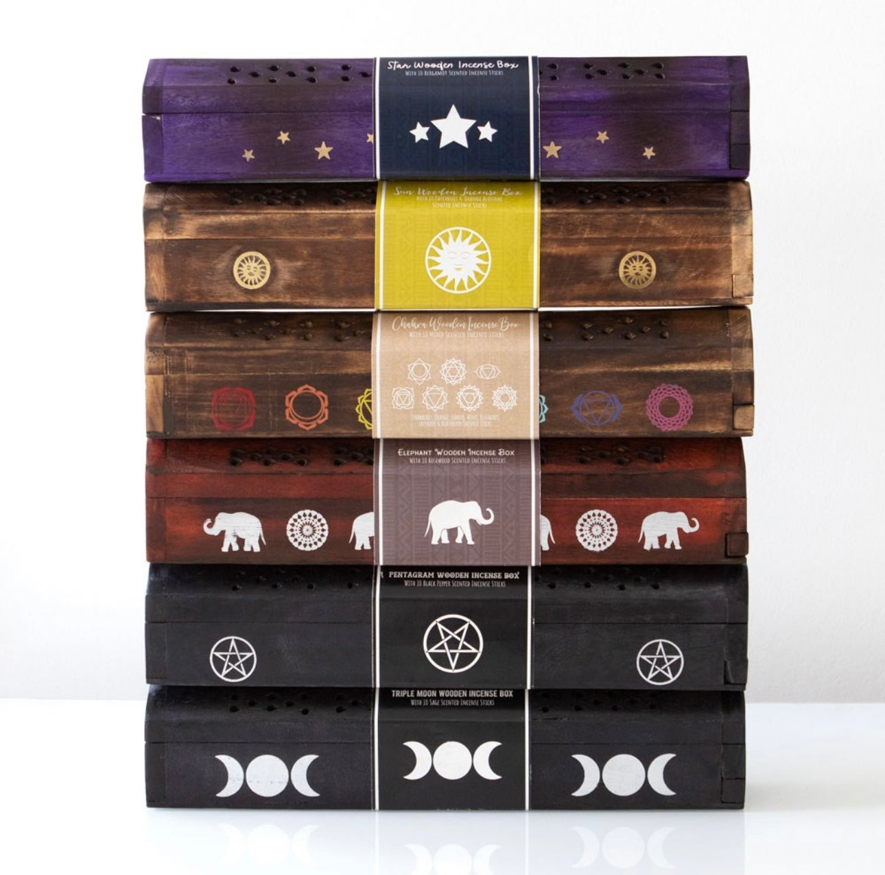 CHAKRA WOODEN MIXED INCENSE BOX SET