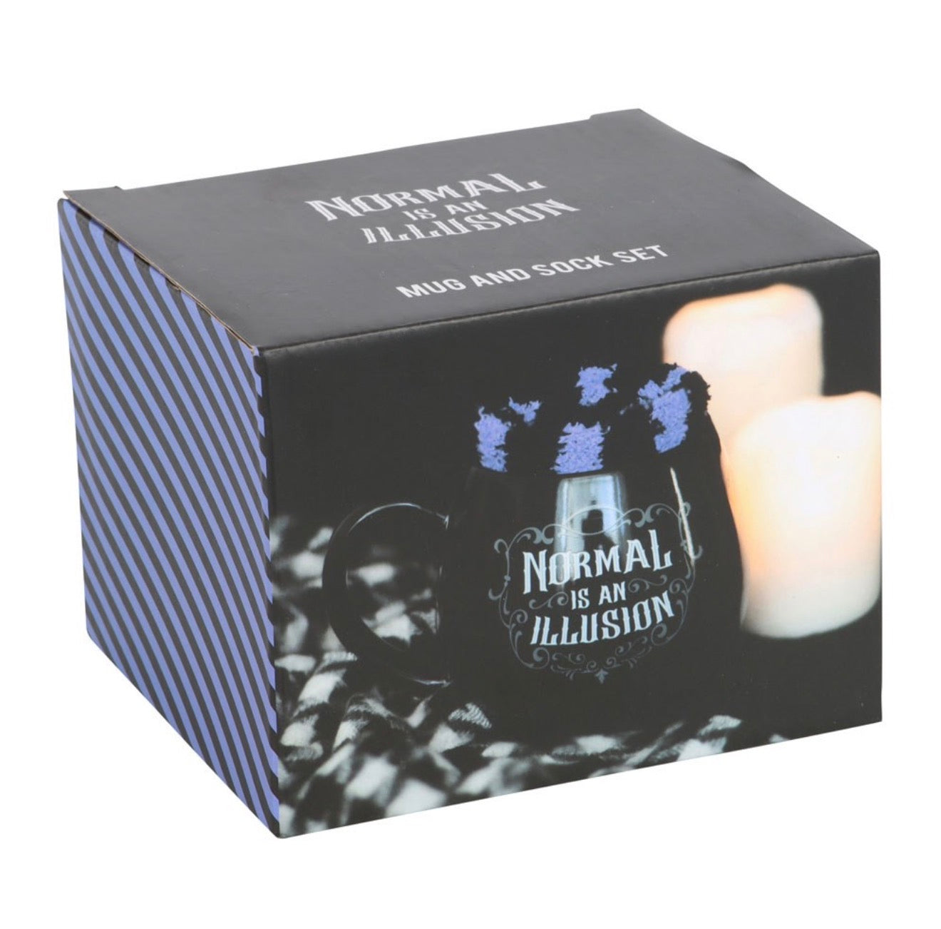 NORMAL IS AN ILLUSION GOTHIC MUG AND SOCKS SET