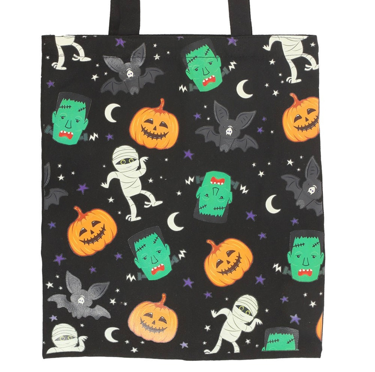 MONSTER MASH PRINT POLYCOTTON TOTE BAG