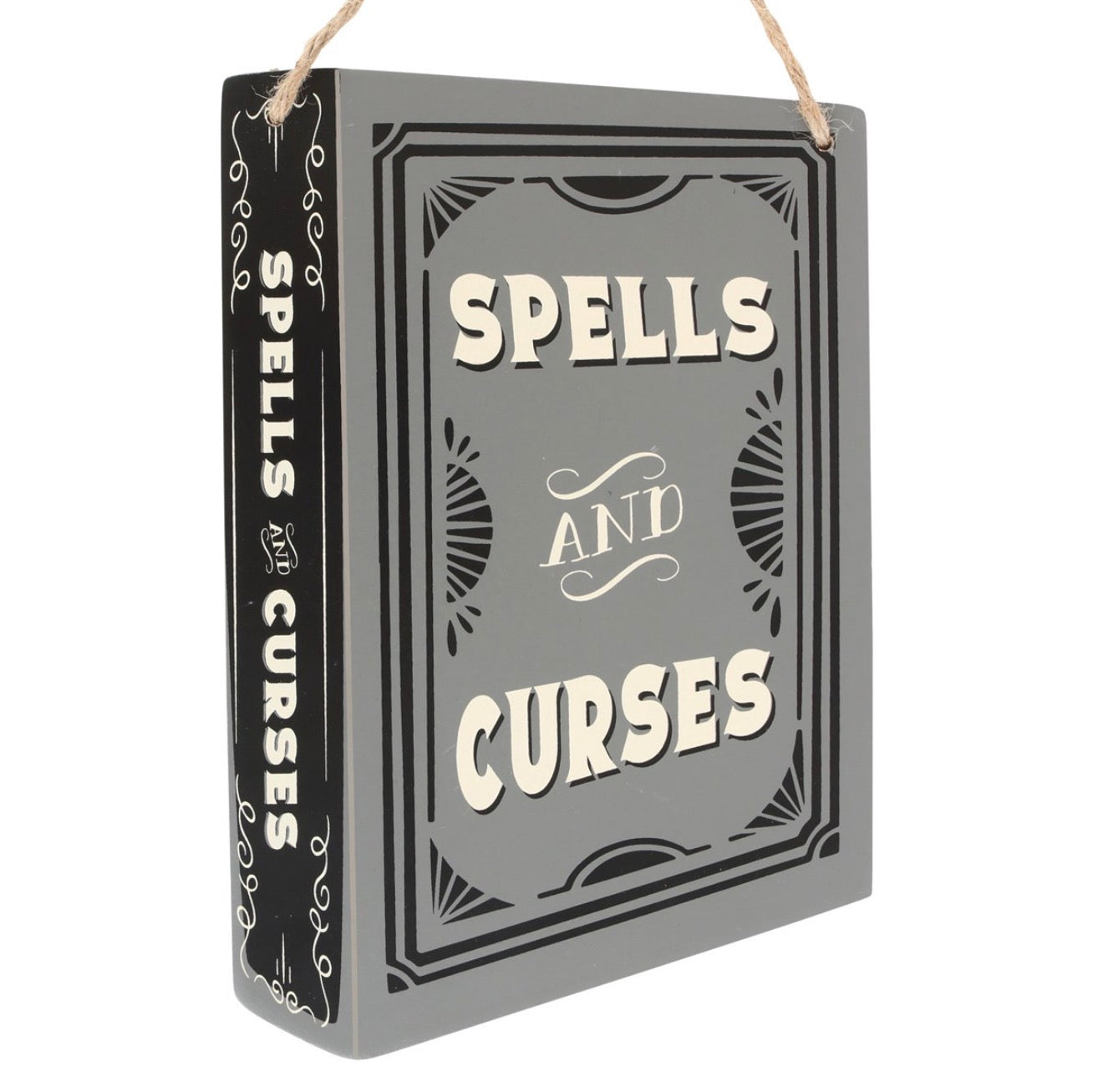 SPELLS AND CURSES HANGING SIGN