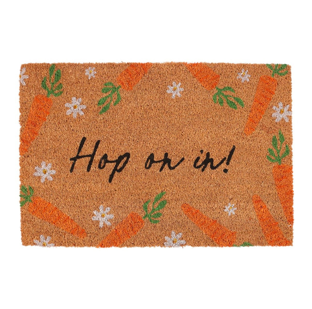 NATURAL HOP ON IN EASTER DOORMAT