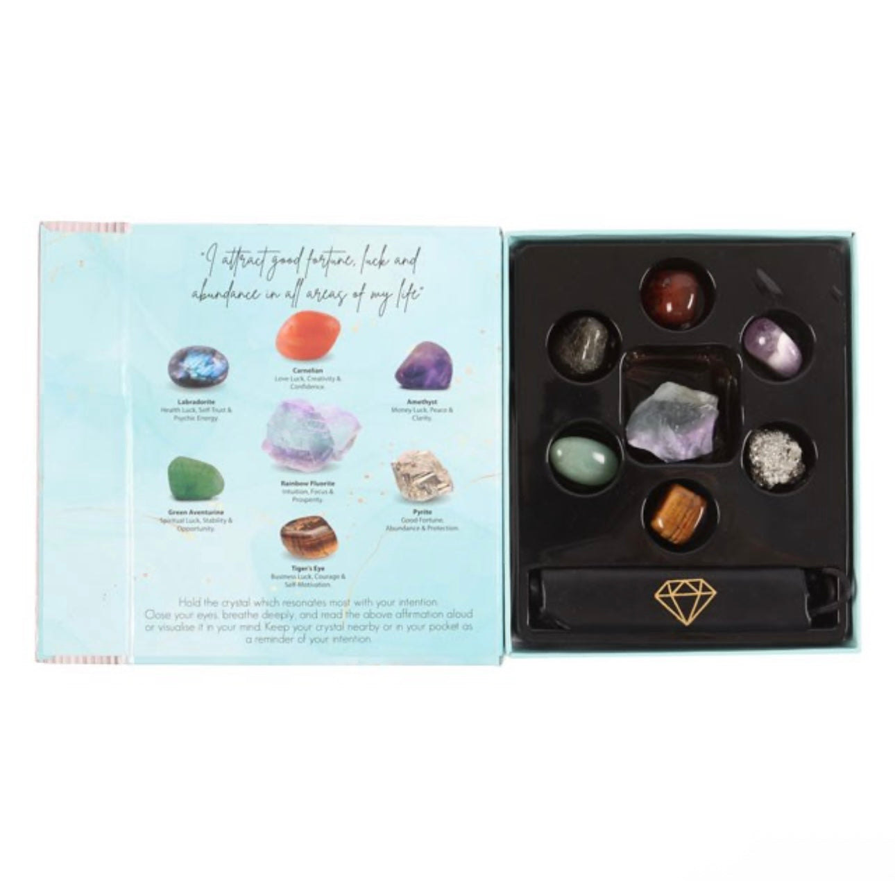 MANIFESTATION CRYSTAL GIFT SET FOR LUCK & ABUNDANCE