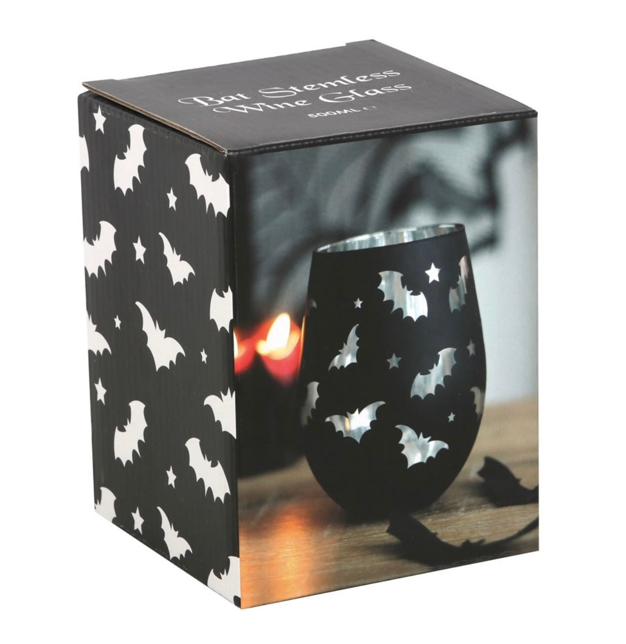 Bat Stemless Wine Glass/Tumbler Halloween