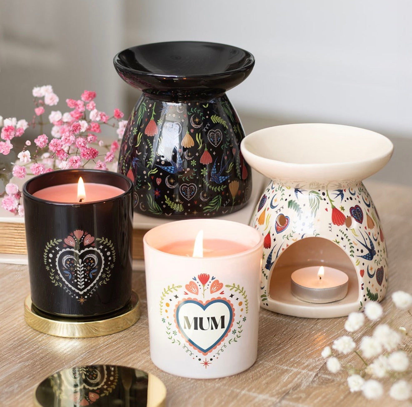 MIDNIGHT BLOOM PRINT OIL BURNER