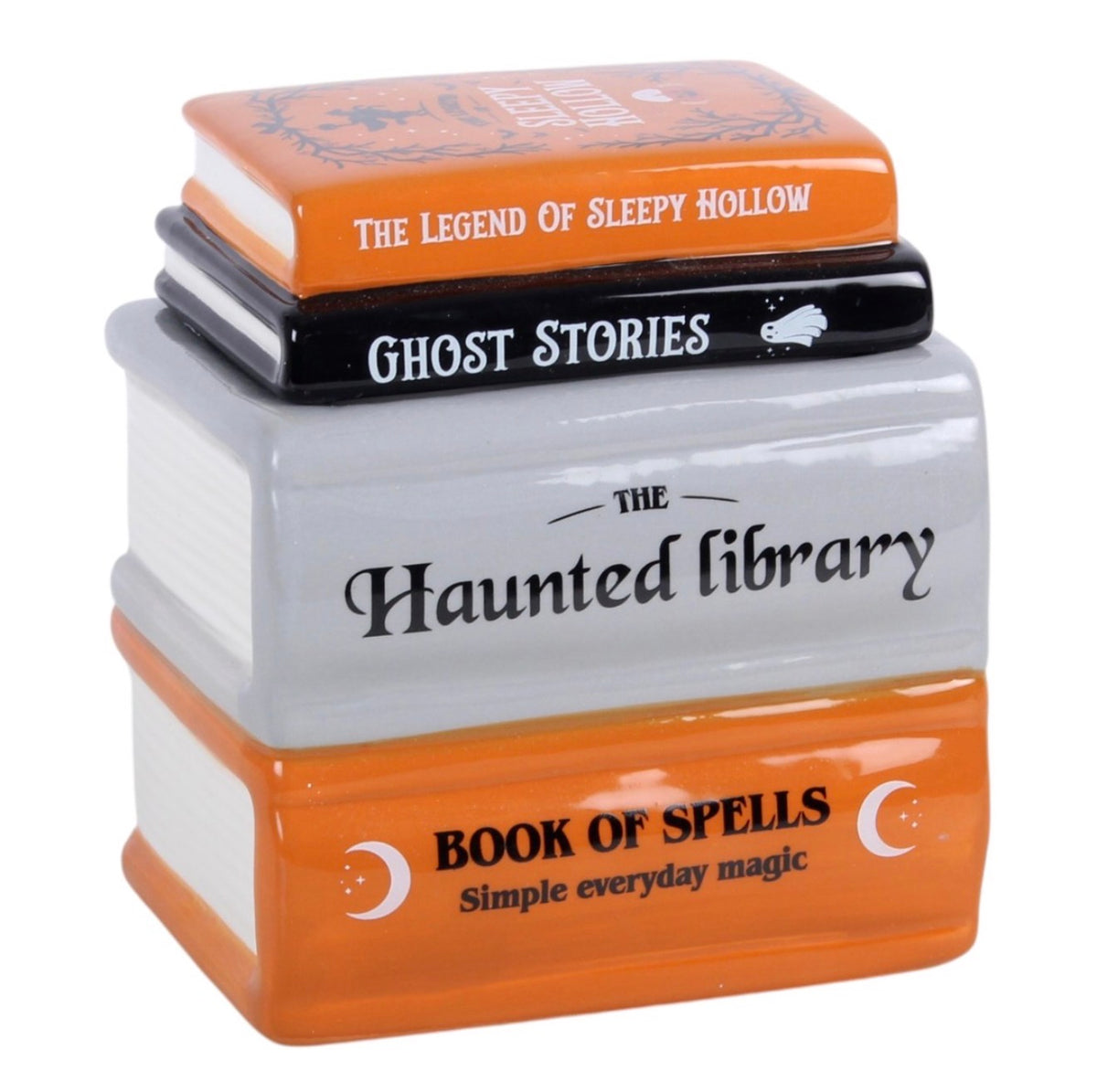 HAUNTED LIBRARY BOOK STACK OIL BURNER AND WAX WARMER