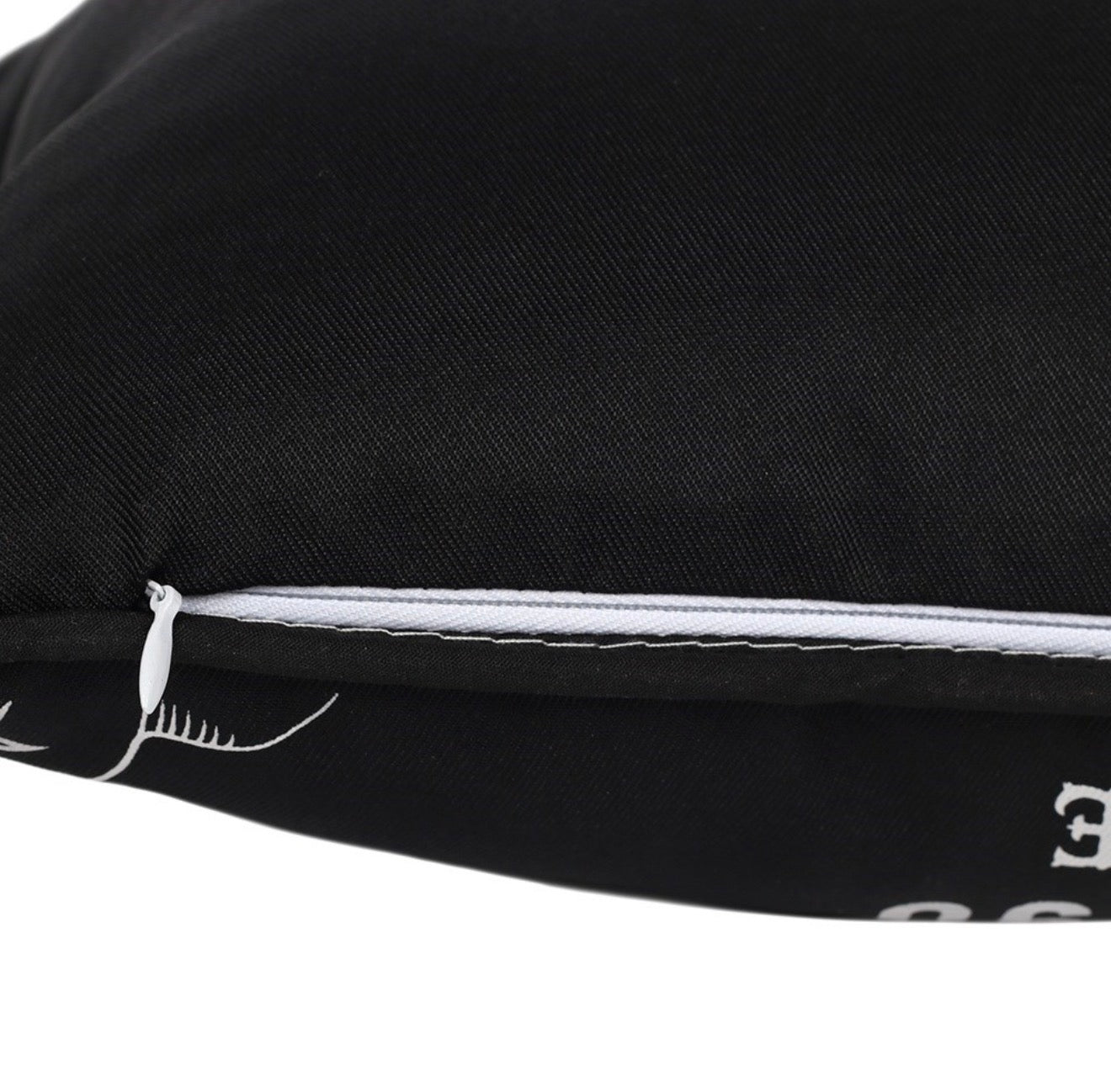40CM RECTANGULAR BLACK AND WHITE TALKING BOARD CUSHION