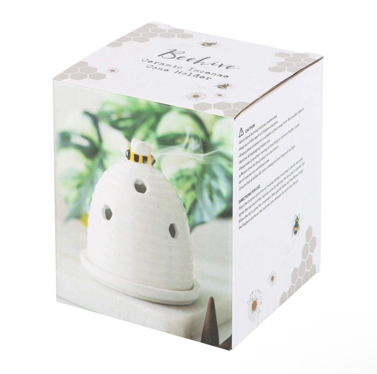 WHITE BEEHIVE INCENSE CONE HOLDER