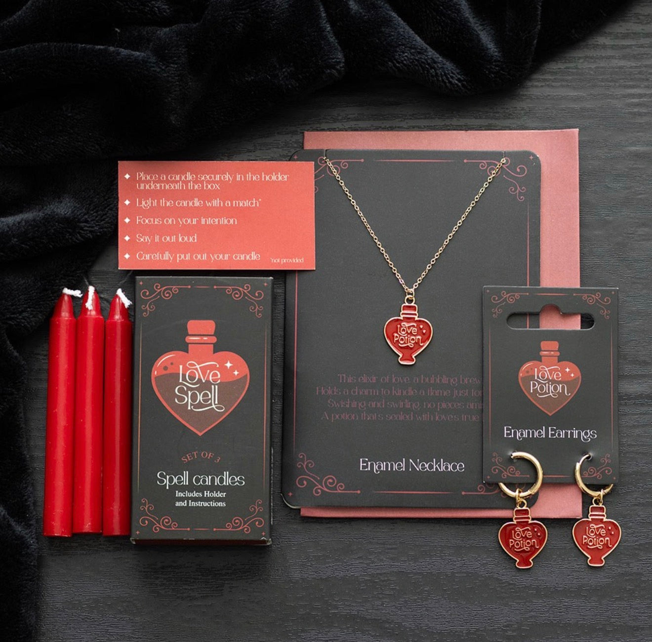 SET OF 3 LOVE SPELL CANDLES IN A BOX