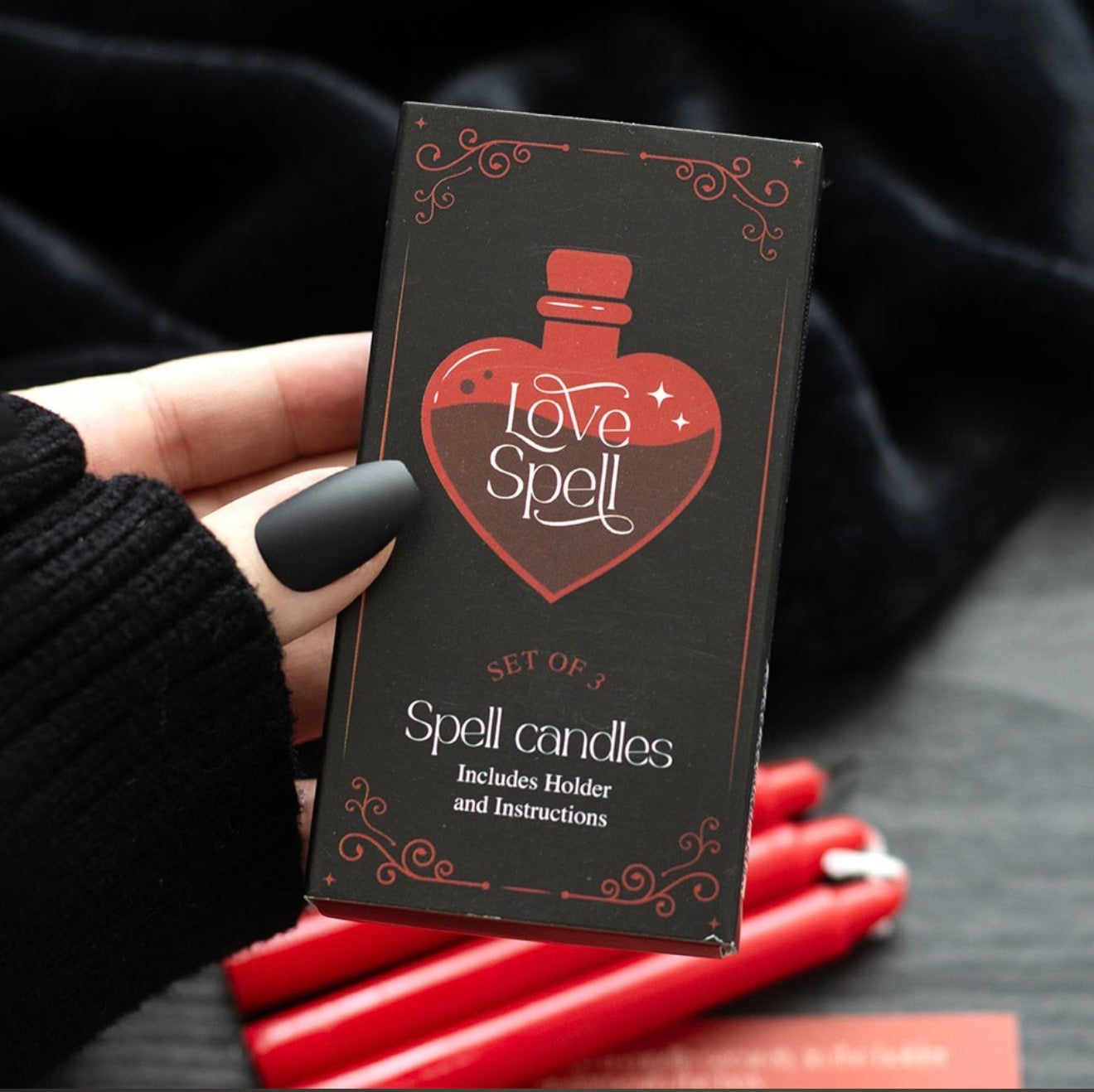 SET OF 3 LOVE SPELL CANDLES IN A BOX