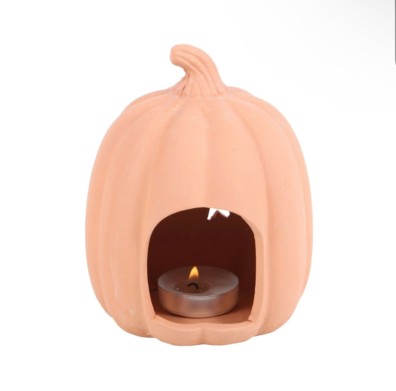 TERRACOTTA PUMPKIN TEALIGHT HOLDER