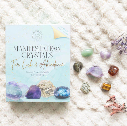 MANIFESTATION CRYSTAL GIFT SET FOR LUCK & ABUNDANCE