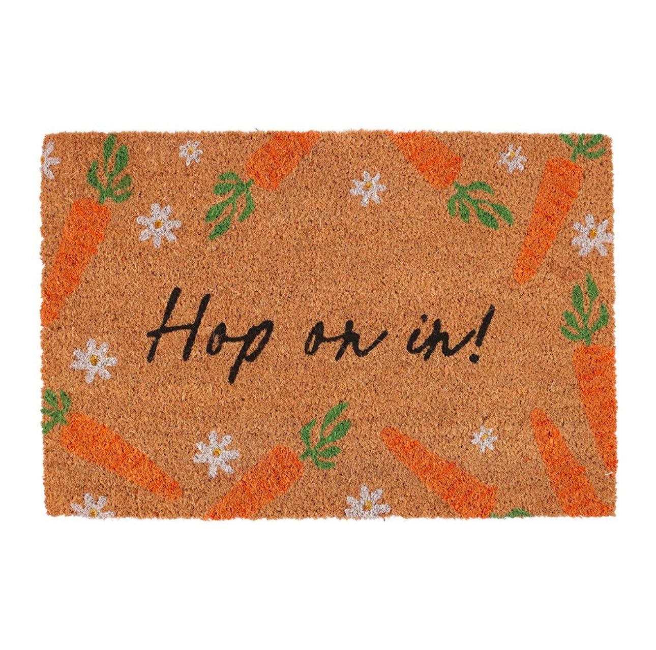NATURAL HOP ON IN EASTER DOORMAT