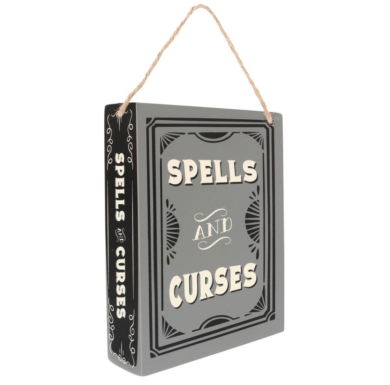 SPELLS AND CURSES HANGING SIGN
