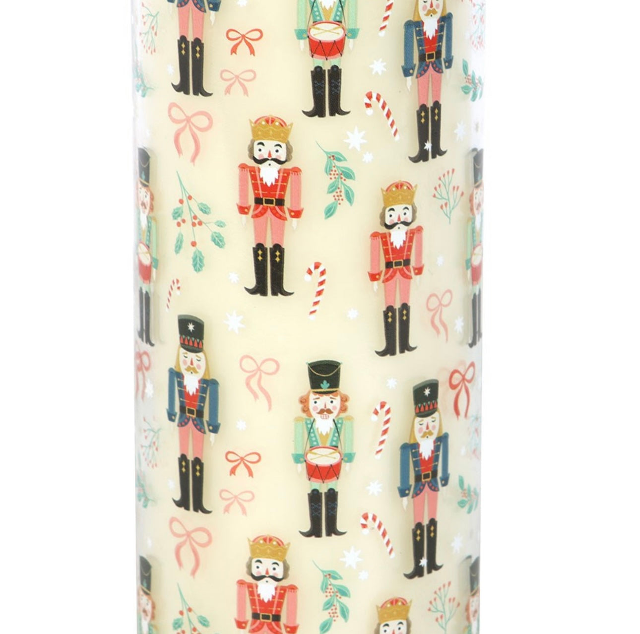 NUTCRACKER PRINT FESTIVE SPICE TUBE CANDLE