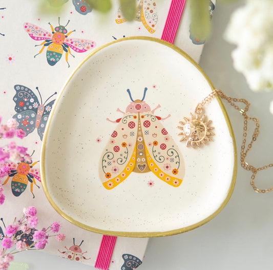 FLORAL MOTH TRINKET DISH