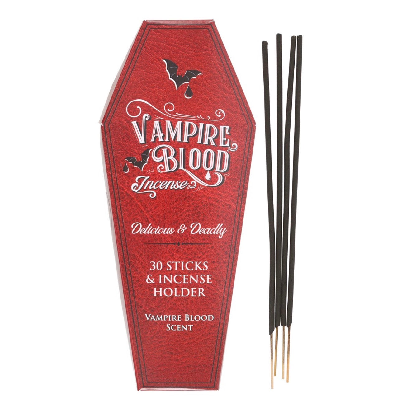 VAMPIRE BLOOD INCENSE STICK PACKS WITH COFFIN HOLDER