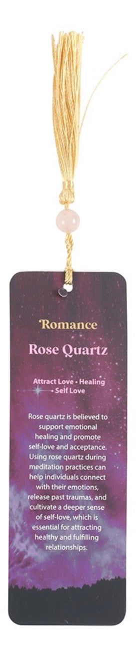 CRYSTAL BOOKMARKS AMETHYST, GREEN ADVENTURINE, BLACK OBSIDIAN & ROSE QUARTZ