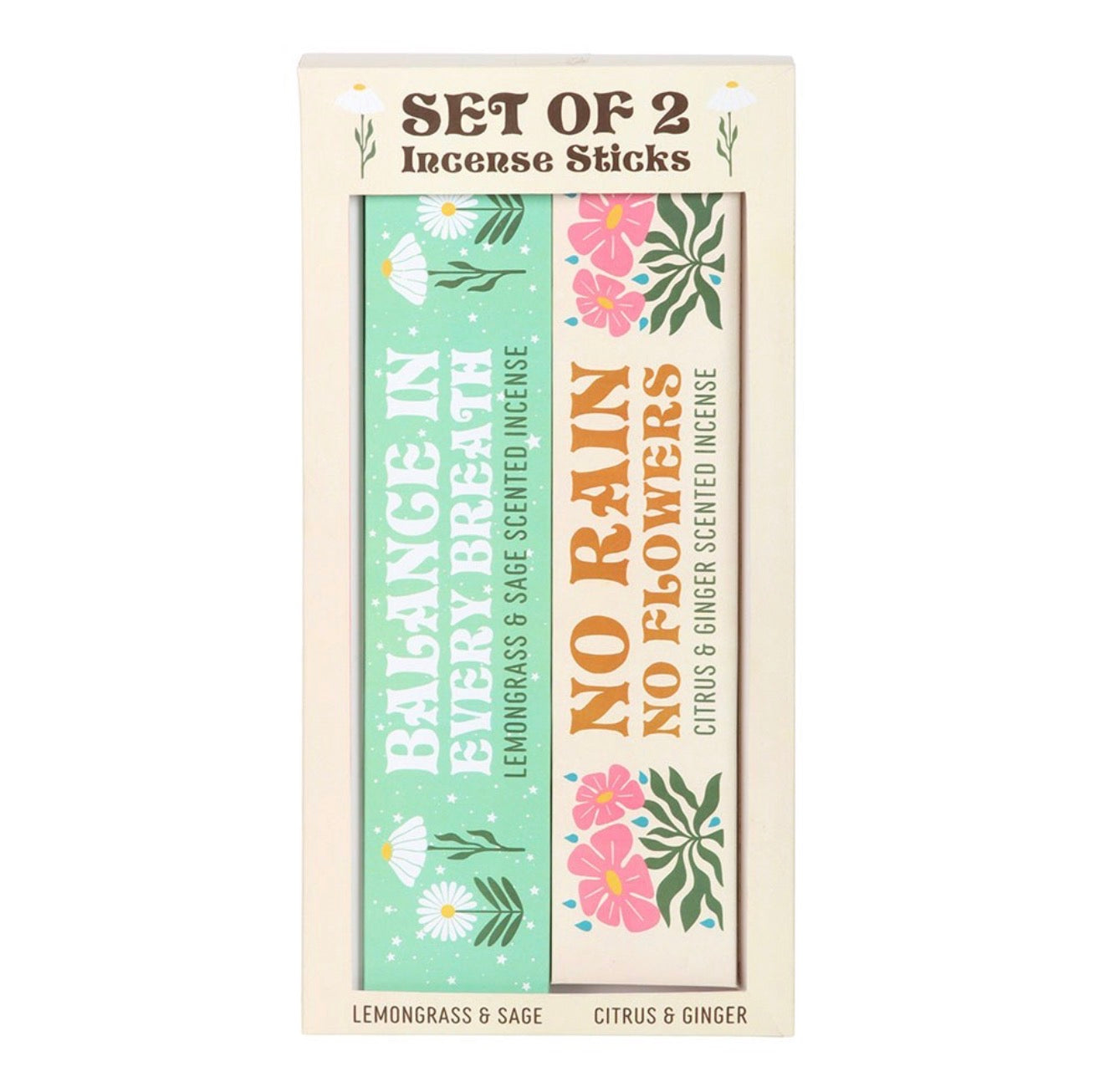 SET OF 2 NO RAIN, NO FLOWERS INCENSE STICK PACKS